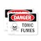 Signmission Toxic Fumes Danger Sign, Plastic, 10in W x 7in L, 2PK OS-2PACK-DS-P-710-L-1726 - alternate 1